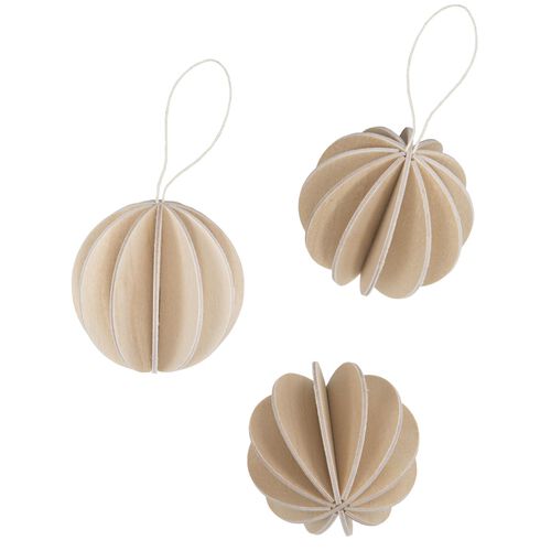 Peha Lovi 3 Original Baubles 8cm - Natural Wd